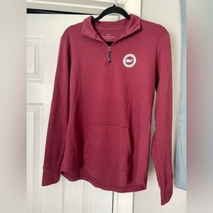 Vineyard Vines Maroon Quarter Zip - white details!